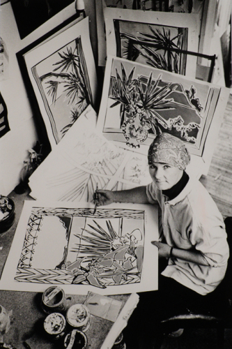 PHOTOGRAPHER UNKNOWN Claudia Pond Eyley in Her Studio