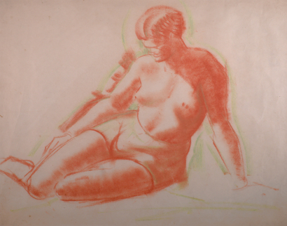 JOHN WEEKS untitled (Nude Study in Two Tones)