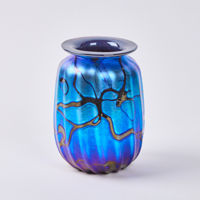 GARRY NASH iridescent nouveau inspired vase