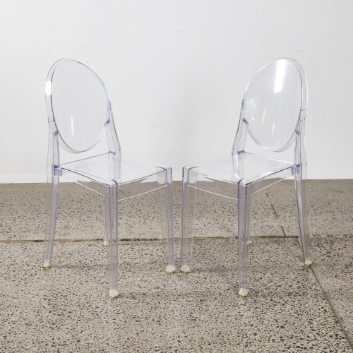 A Pair Of Early Ghost Chairs By Philippe Starck For Kartell