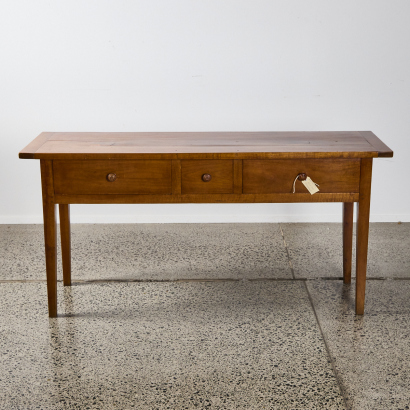 A Pine Three Drawer Sideboard