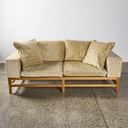 A Contemporary Oak Framed Sofa