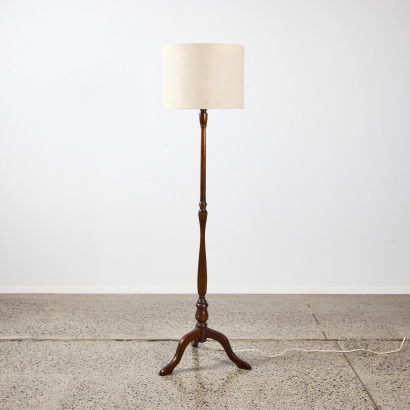 A Wooden Floor Lamp