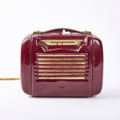 A Vintage Maroon Radio