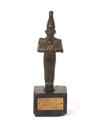 A Small Cast Bronze Egyptian Figure of Osiris