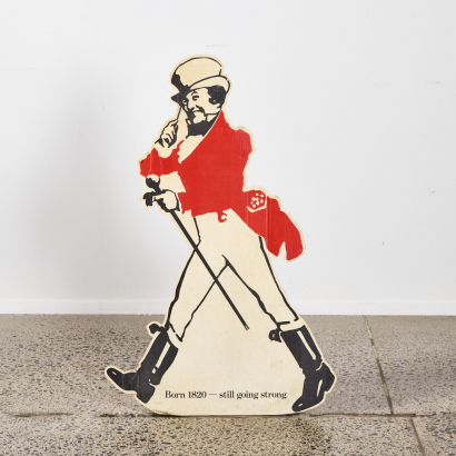 A Large Johnnie Walker Whisky Cardboard Advertising Sign