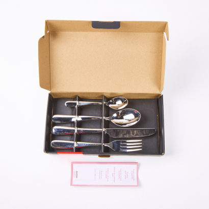 An Ettore Sottsass Boxed Single Set Of Nuova Milano Cutlery For Alessi