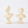 A Pair Of Miniature Classical Marble Busts Apollo And Homer