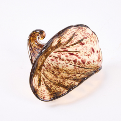 An Art Glass Brown Speckled Vase