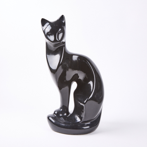 A Large Ceramic Black Cat