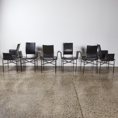 A Suit Of Six Ross Little Armchairs For Matteo Grassi C1980