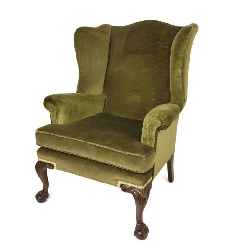 A Georgian Style Wing Back Chair