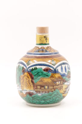 (1) Hibiki 21 year old Ceramic Kutani Decanter 2007 Release Blended Japanese Whisky