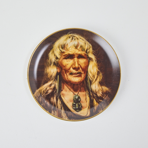 A Temuka Studio Plate Decorated With "Sophia Grey" by Charles F Goldie