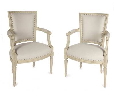 Two Reproduction French Armchairs