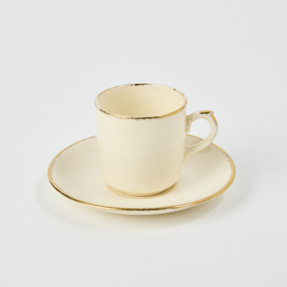 A Kelstonware Espresso Cup and Saucer