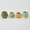 Four Trickle Glaze Vases