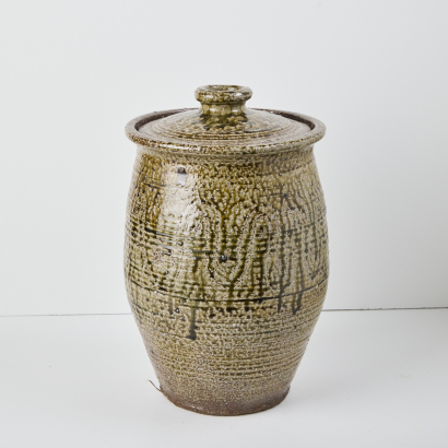 A Large Early Paul Melser Floor Jar with Salt and Ash Glaze