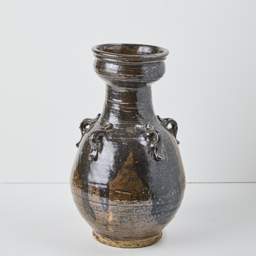 A Large Yvonne Rust Floor Pot with Lug Handles