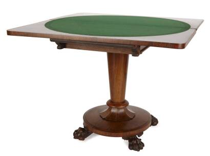 A Late Regency Swivel Topped Card Table in Rosewood