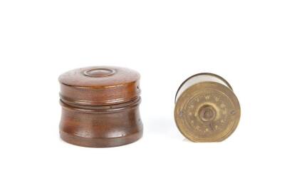 A Victorian Brass Barrell 12 Hour Timer