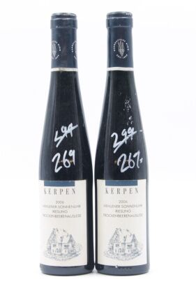 *(2) 2006 Kerpen Wehlener Sonnenuhr Riesling Trockenbeerenauslese 375ml