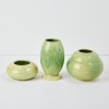 Three Trickle Glaze Vases