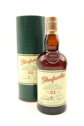 (1) Glenfarclas 21 Year Old Single Malt Scotch Whisky, 43% ABV