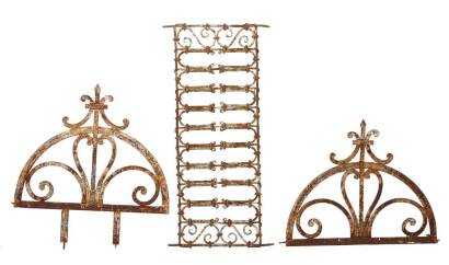 Four Pieces of Decorative Cast and Wrought Iron Work