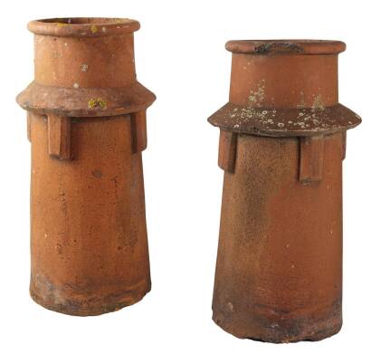 Two Large European Style Terracotta Chimney Pots