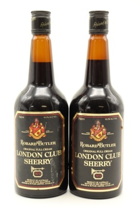 (2) Robard & Butler Original Full Cream London Club Sherry, Auckland, 18% ABV, 750ml