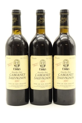 (3) 1990 Cooks Winemakers Reserve Cabernet Sauvignon, Hawke's Bay