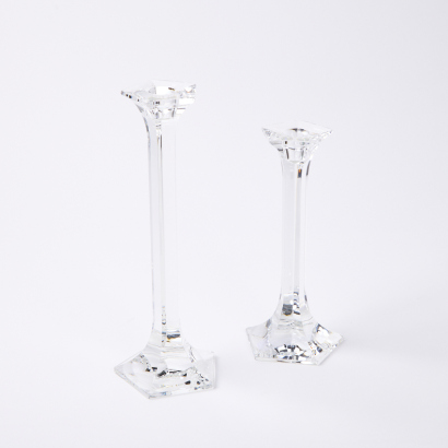 A Pair Of Waterford Crystal Candlestick Holders