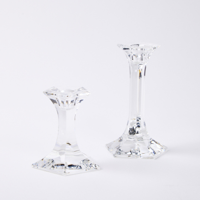 A Pair Of Waterford Crystal Candlestick Holders
