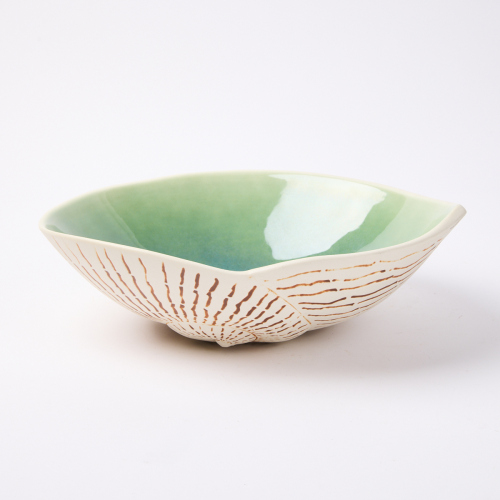 A Royce McGlashen Leaf Pottery Dish