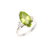 A Peridot and Diamond Ring