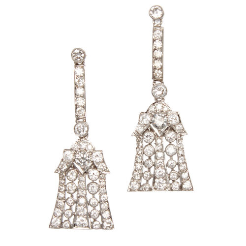 18ct Diamond Drop Earrings