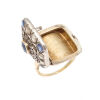 Vinaigrette Silver and Silver Gilt Sapphire and Diamond Ring - 2