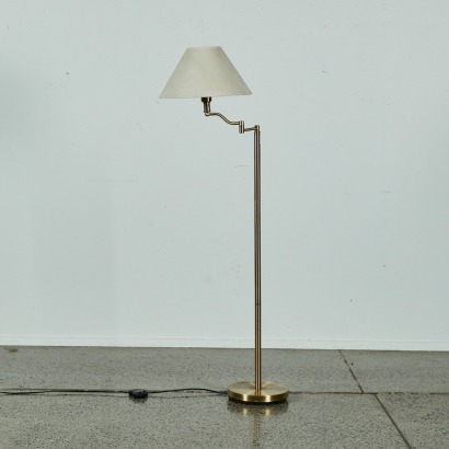 A Vintage Brass Coloured Swing Arm Floor Lamp