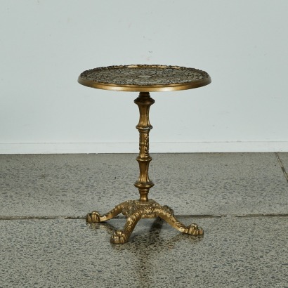 A Hollywood Regency Style Metal Side Table