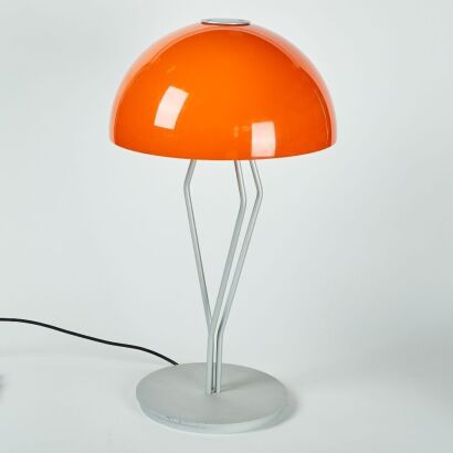 An Artemide Logico Table Lamp Base With Retrofitted Shade