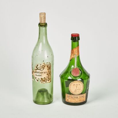 A Pair Of Interesting Old Spirit Bottles