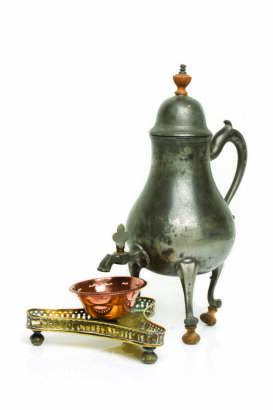 A 19th Century Dutch Pewter Spirit Kettle C. 1850