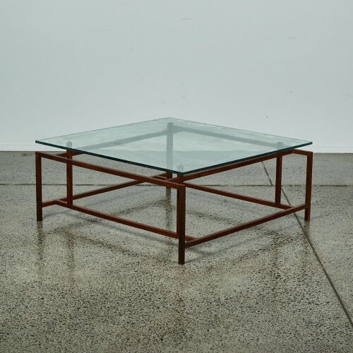 A Sleek Sixties Henning Norgaard Teak and Glass Coffee Table for Komfort, Denmark