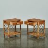A Pair of Vintage Rattan Beside Tables - 2