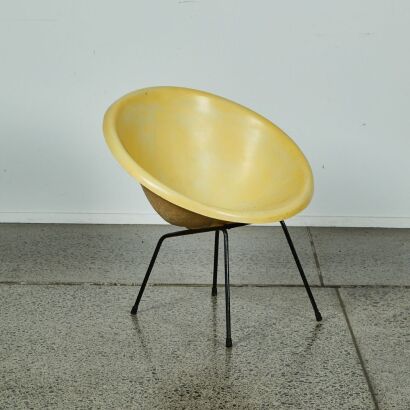 A 1960s Yellow Coolie Chair