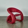 A Red Jaymar Style Smile Chair