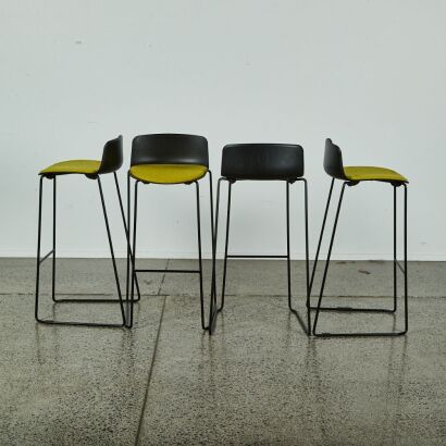 A Suite of Four Colos Vesper Italian Barstools by Christoph Jenni