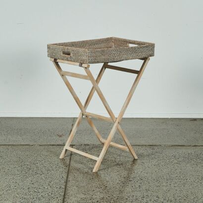 A Rustic White Wash Butler's Tray