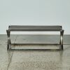 A Chrome And Leather Modernist Bench - 2